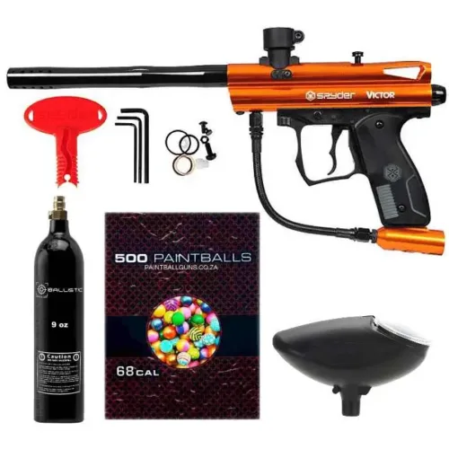 SPYDER VICTOR SEMI-AUTO PAINTBALL GUN - ORANGE KIT